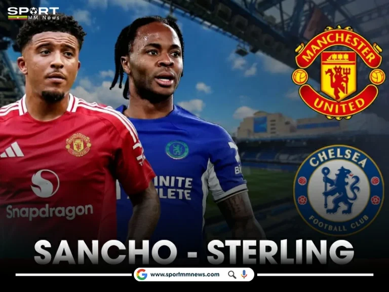 Sancho, Raheem Sterling and Chelsea, Manchester united logo