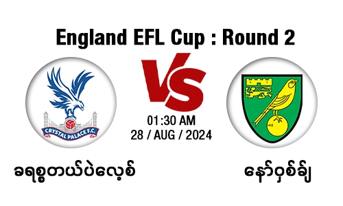 ခရစ္စတယ်ပဲလေ့စ်Vsနော်၀ှစ်ခ်ျ Match Banner