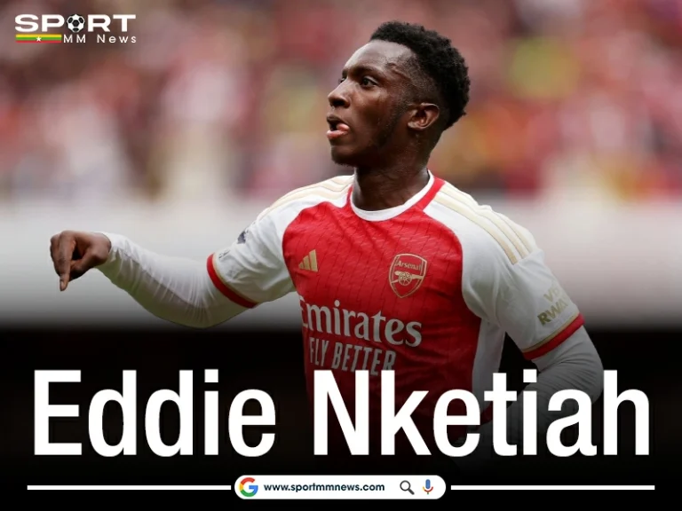 Eddie Nketiah on the football field အာဆင်နယ်